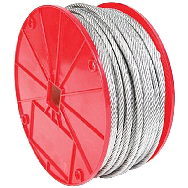 BARON 695937 Cable, 3/16 in Dia, 250 ft L, Steel, Galvanized