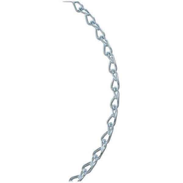 BARON 7227 Single Jack Chain, #16, 250 ft L, Zinc, Galvanized, 10 lb Working Load