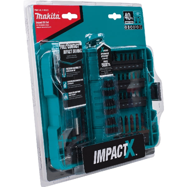 Makita ImpactX A-98332 Driver Bit Set, 40-Piece, Steel, Manganese Phosphate