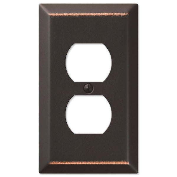 AmerTac 163DDB Wallplate, 1 -Gang, Steel, Aged Bronze