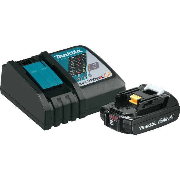 Makita BL1820BDC1 Battery and Charger Starter Pack, 18 V Output, 2 Ah, Battery Included: Yes