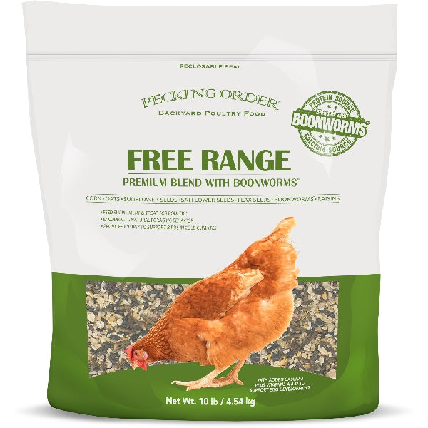 Pecking Order 009353 Free Range Blend with Boonworms, 10 lb Bag