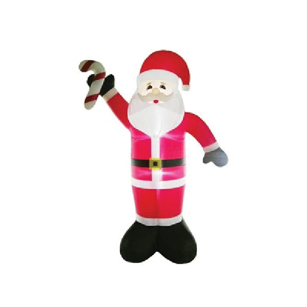 Hometown Holidays 90347 Christmas Inflatable Santa/Candy Cane, 19 ft H