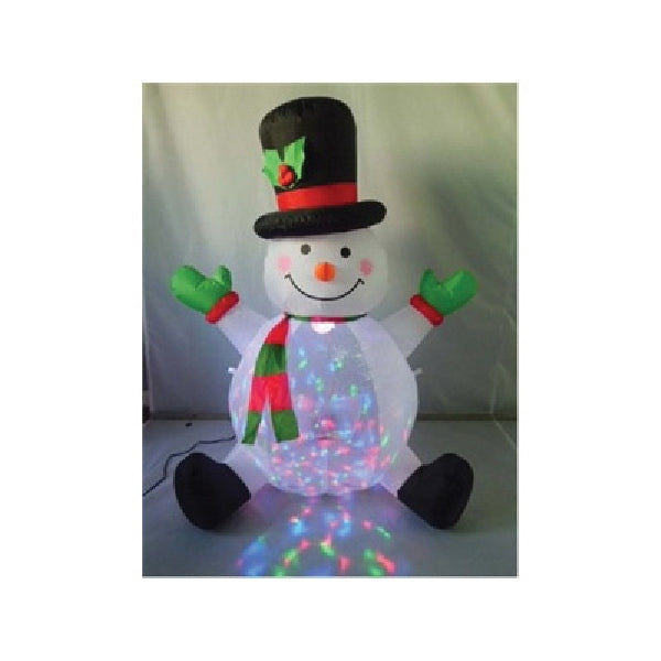 Santas Forest 90323 Christmas Inflatable Snowman with Projector, 4 ft H