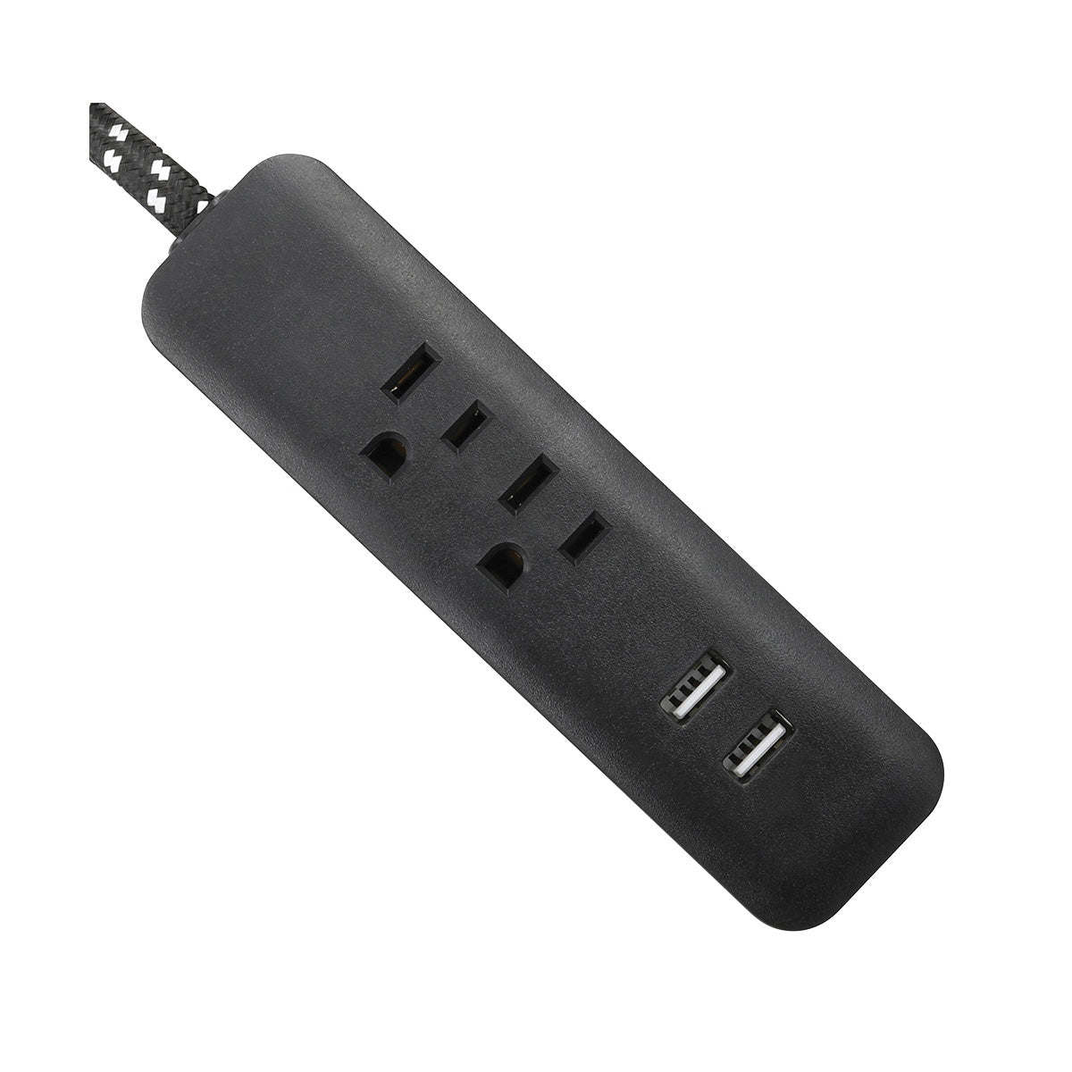 PowerZone ORPBUF0001 Extension Cord, 6 ft L, Black/White