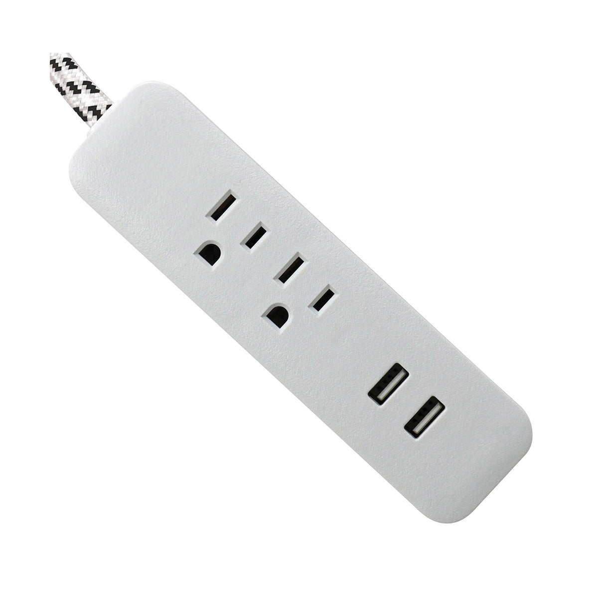 PowerZone ORPBUF0002 Extension Cord, 6 ft L, Platinum/White