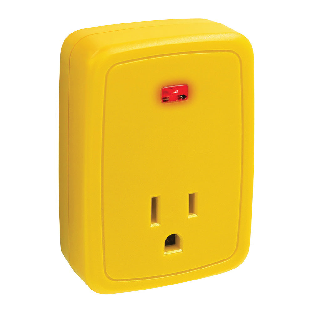PowerZone ORFPO15 Single Outlet Signal, 125, Yellow