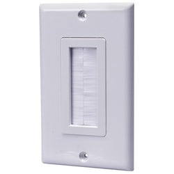 Amerelle VWPTBRW Wallplate, 1 -Gang, Plastic, White, Screw Mounting