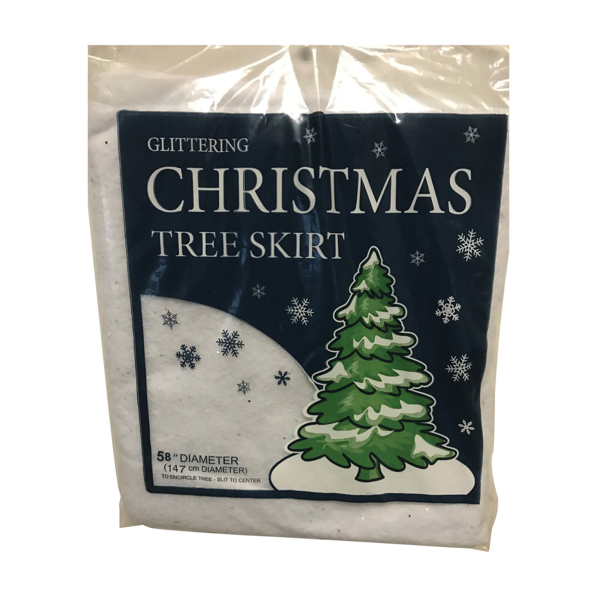 Hometown Holidays 81420 Glittering Christmas Tree Skirt, Glittery