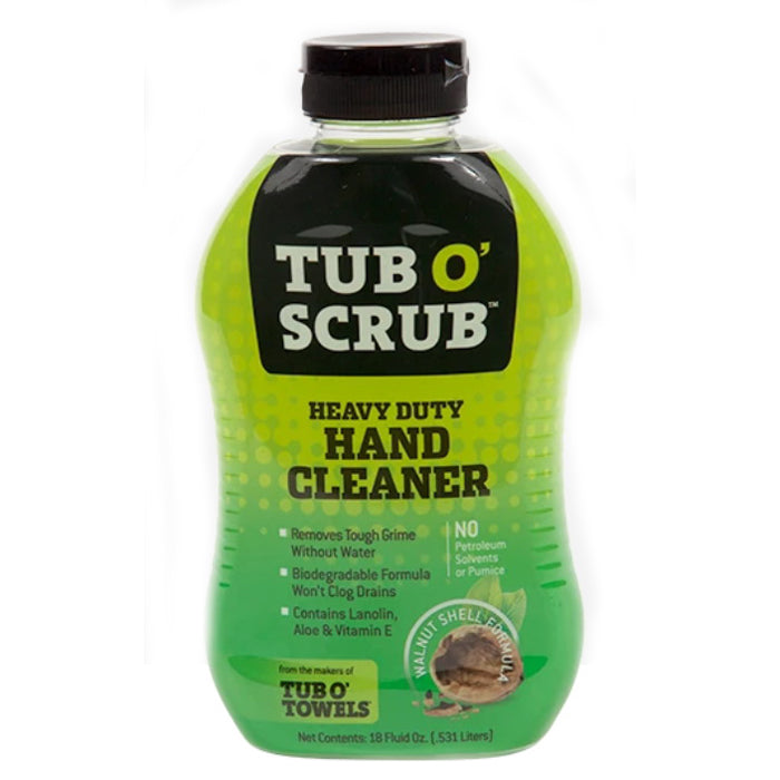 Tub O'Scrub TS18 Heavy-Duty Hand Cleaner, Liquid, Brown, Mild Citrus, 18 oz Bottle