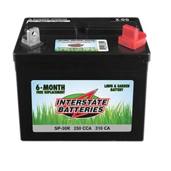 INTERSTATE BATTERIES SP-30R Lawn and Garden Battery, Lead-Acid