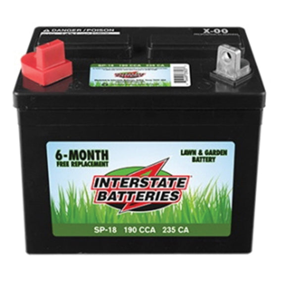INTERSTATE BATTERIES SP-18 Lawn and Garden Battery, Lead-Acid