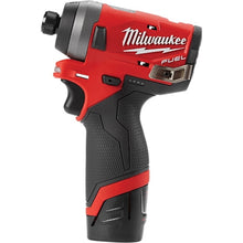 Load image into Gallery viewer, Milwaukee 2553-22 Impact Driver Kit, Battery Included, 12 V, 2 Ah, 1/4 in Drive, Hex Drive, 4000 ipm
