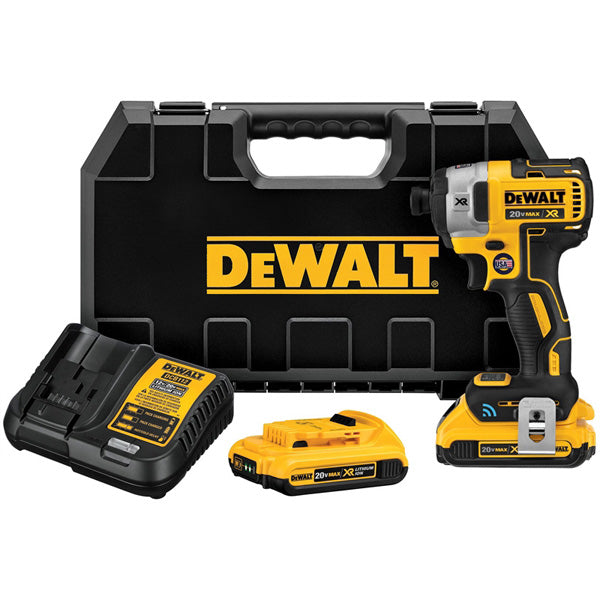 DeWALT DCF888D2 20V Max XR Brushless Tool Connect Impact Driver Kit (Includes (2) 20V Max XR 2.0ah Batteries, Charger, and Kit Box)