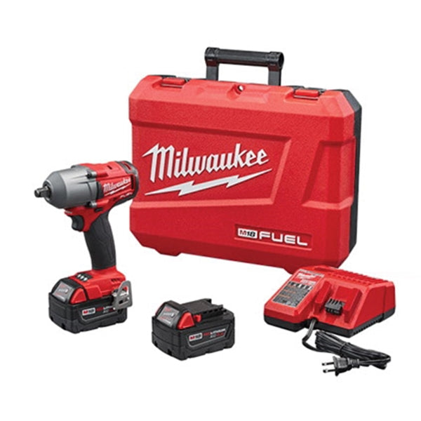 Milwaukee 2861-22 Impact Wrench Kit, Battery Included, 18 V, 5 Ah, 1/2 in Drive, Square Drive, 2400 rpm Speed