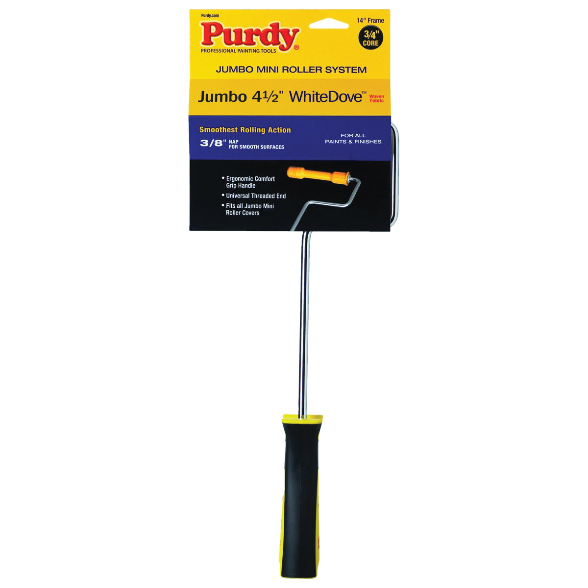 Purdy Revolution 14A770014 Roller Frame, 12 in L Roller, Plastic Handle, Ergonomic Handle