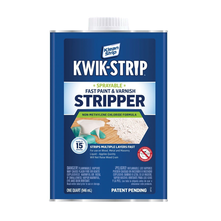 Klean Strip KWIK-STRIP QKWL963 Paint and Varnish Stripper, Liquid, Aromatic, 1 qt, Can