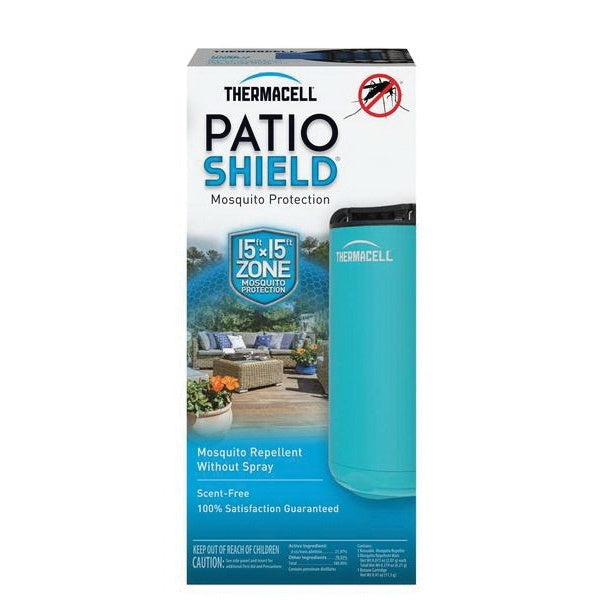 Thermacell MRPSB Patio Shield Mosquito Repeller, 15 ft Coverage Area, Glacial Blue Housing