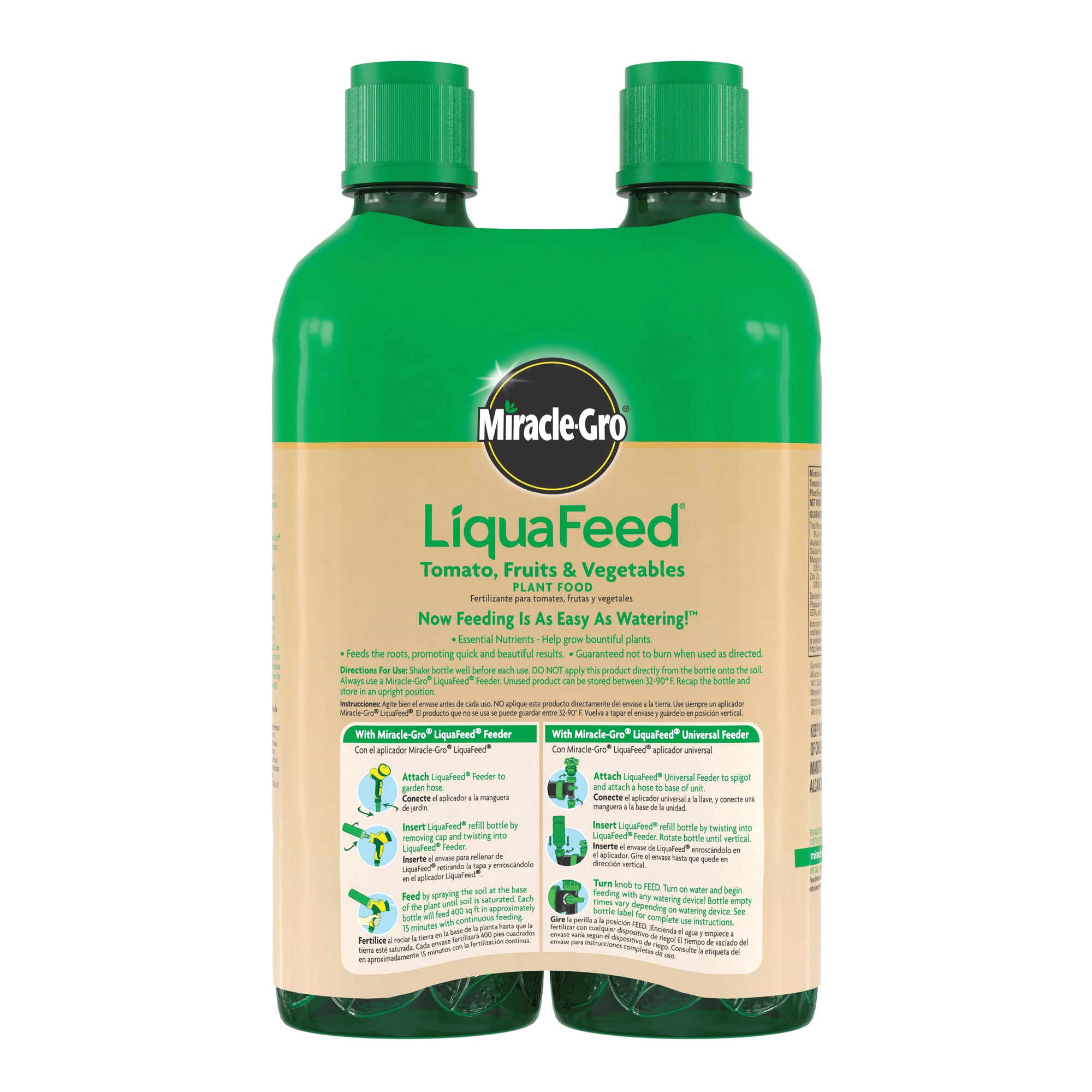 Miracle-Gro LiquaFeed 1004402 Tomato/Fruit and Vegetable Plant Food, 16 oz Bottle, Liquid, 9-4-9 N-P-K Ratio