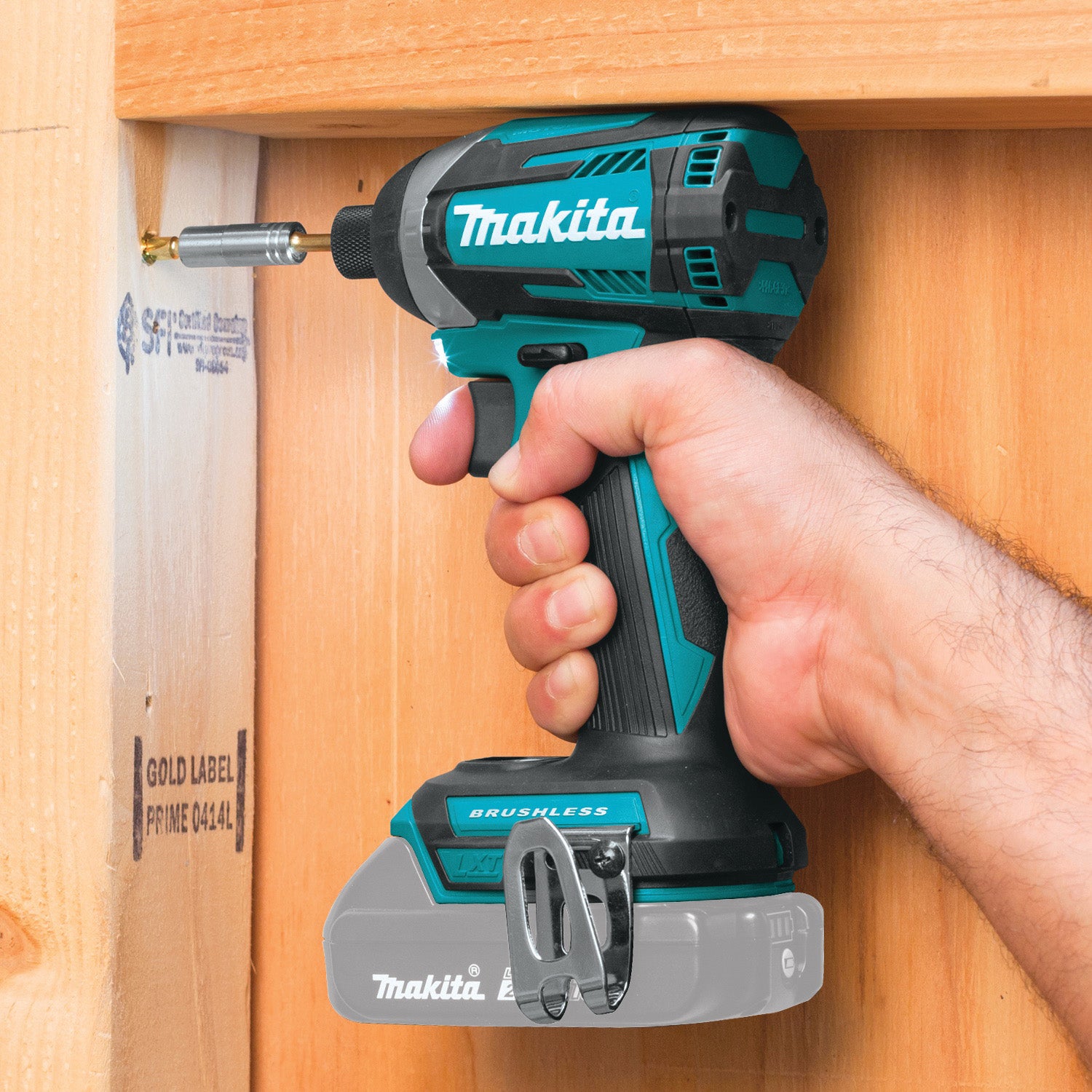 Makita XDT14Z Brushless Impact Driver, Tool Only, 18 V, 1/4 in Drive, Hex Drive, 0 to 3800 ipm