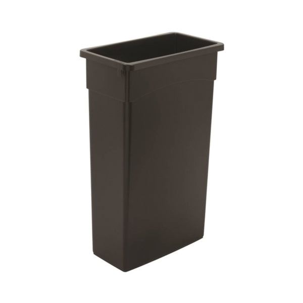 CONTINENTAL COMMERCIAL 8322BK Trash Receptacle, 23 gal Capacity, Plastic, Black