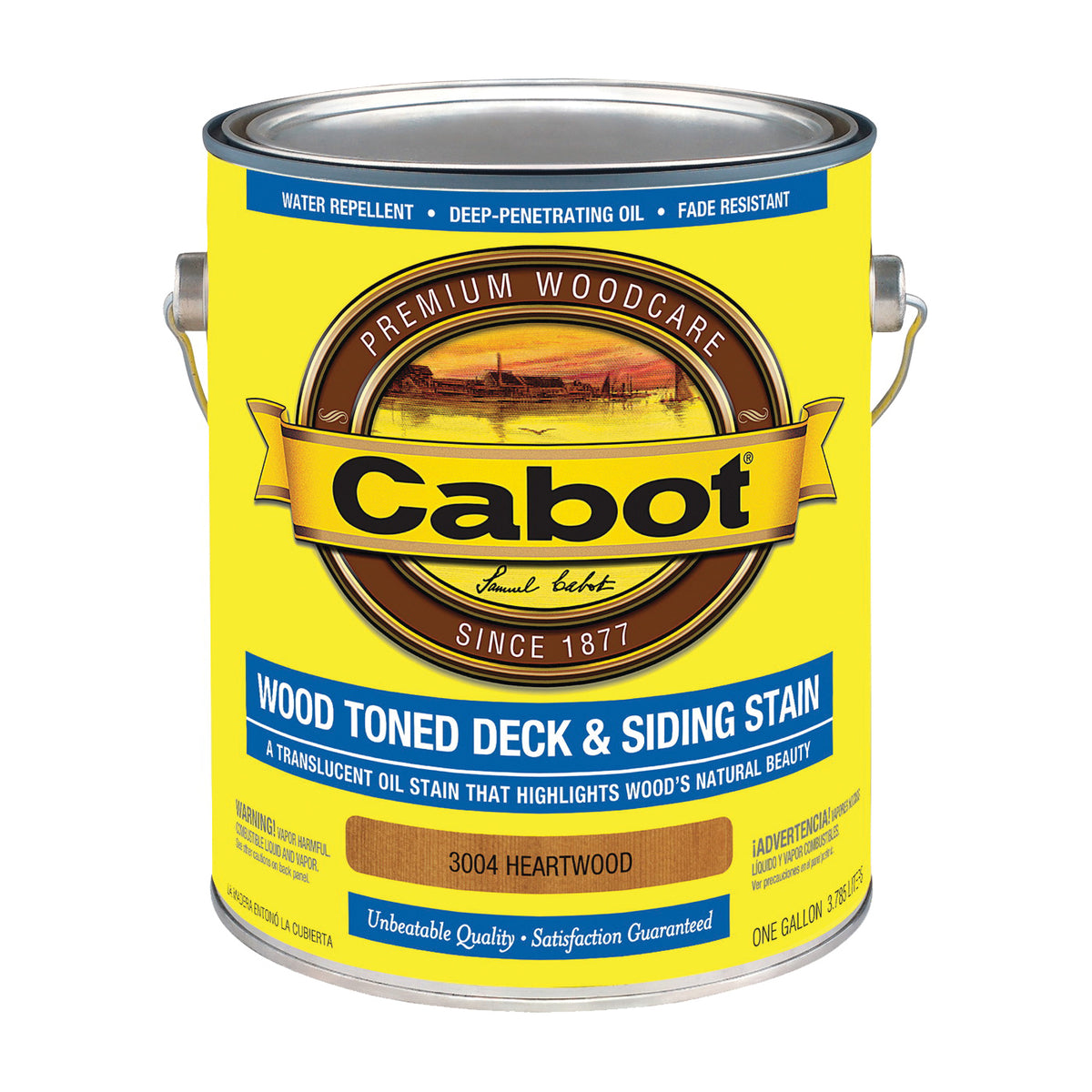 Cabot 140.0003004.007 Deck and Siding Stain, Heartwood, Liquid, 1 gal