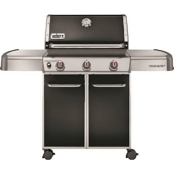 Weber Genesis E-310 6611001 Gas Grill, 38,000 BTU, Natural Gas, 3 -Burner, 507 sq-in Primary Cooking Surface, Black