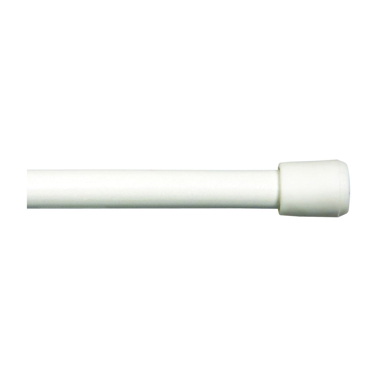 Kenney KN630/1 Spring Tension Rod, 7/16 in Dia, 18 to 28 in L, Metal, White