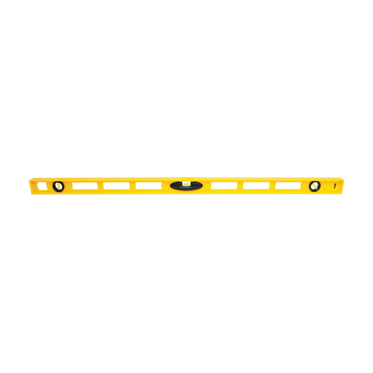 STANLEY 42-470 I-Beam Level, 48 in L, 3-Vial, 2-Hang Hole, Non-Magnetic, ABS, Yellow