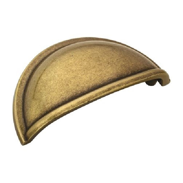 Amerock Cup Pulls Series BP53010BB Cup Cabinet Pull, 3-7/16 in L Handle, 1-5/8 in H Handle, 1 in Projection, Zinc