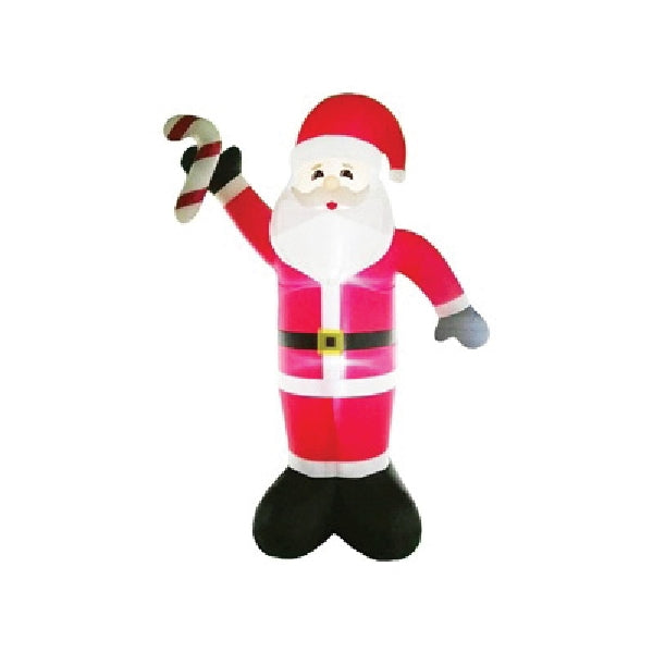 Hometown Holidays 90339 Christmas Inflatable Santa/Candy Cane, 6 ft H