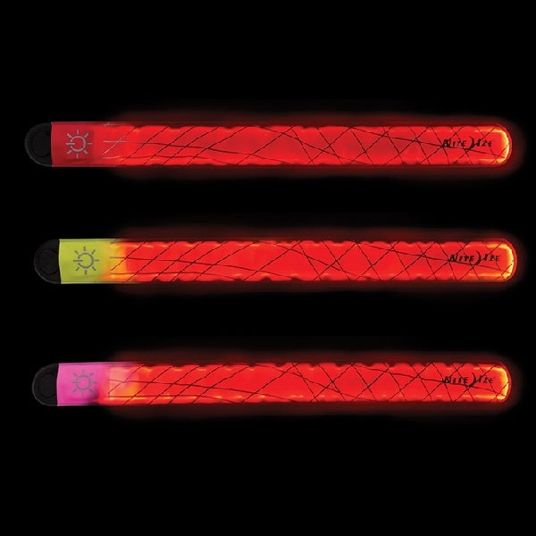 Nite Ize SlapLit Series SLP2-33-R3 LED Slap Wrap, 3 V Battery, Lithium Battery, LED Lamp, 100 hr Run Time, Neon Yellow