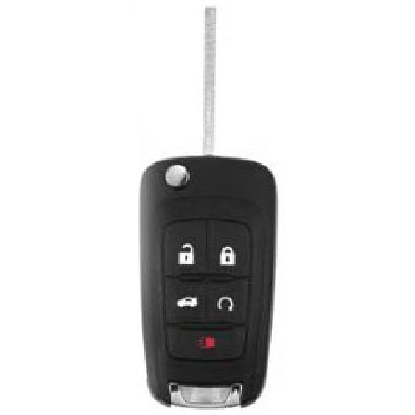 HY-KO 18GM710 Chip Flip Key, 5-Button, Brass/Plastic, Black