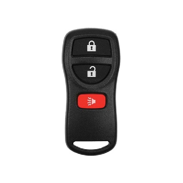 HY-KO 19NIS900F Key Fob Remote, 3-Button, Plastic, Black