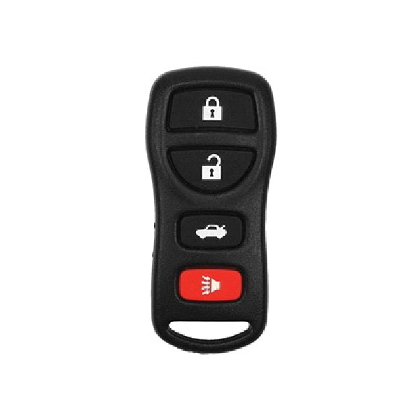 HY-KO 19NIS901F Key Fob Remote, 4-Button, Plastic, Black