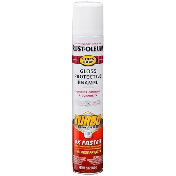 RUST-OLEUM 334128 Enamel Spray Paint, Gloss, Black, 24 oz, Aerosol Can