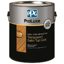 Load image into Gallery viewer, PPG ProLuxe Cetol 23 Plus RE SIK43077 Wood Finish, Satin, Cedar, Liquid, 1 gal

