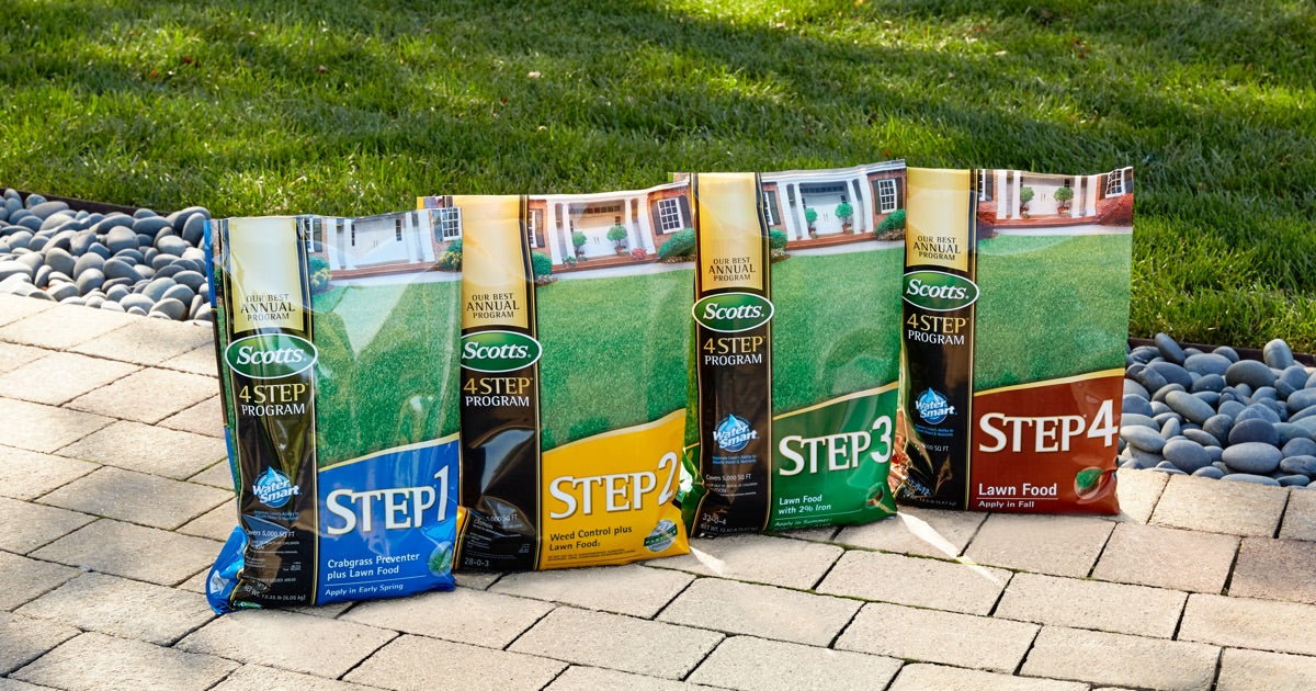 Scotts 4 Step Lawn Fertilizer Program for Seeding