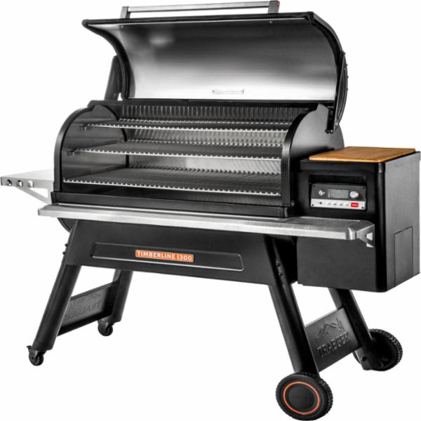 Traeger TIMBERLINE 1300 TFB01WLB Pellet Grill, 36,000 Btu, 1300 sq-in Primary Cooking Surface, Stainless Steel Body