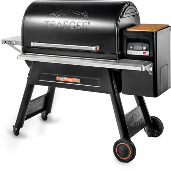 Traeger TIMBERLINE 1300 TFB01WLB Pellet Grill, 36,000 Btu, 1300 sq-in Primary Cooking Surface, Stainless Steel Body