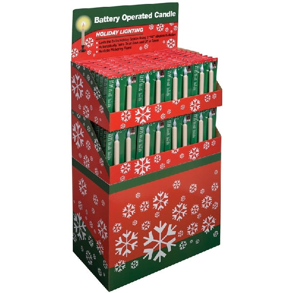 Xodus Innovations FPC1205A-2-72 Window Candle, 8-7/8 in H Candle, AA Alkaline Battery, LED Bulb, Amber Bulb