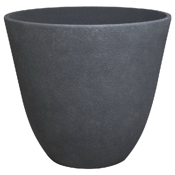 Landscapers Select Planter, 22 in Dia, Round, Resin, Dark Monzonite