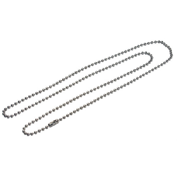 HILLMAN 701284 Beaded Chain Key Tag, 24 in L, Stainless Steel