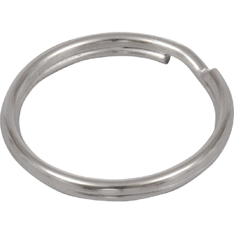 HILLMAN 703510 Key Ring, Split Ring, 3/4 in Ring, Nickel-Plated