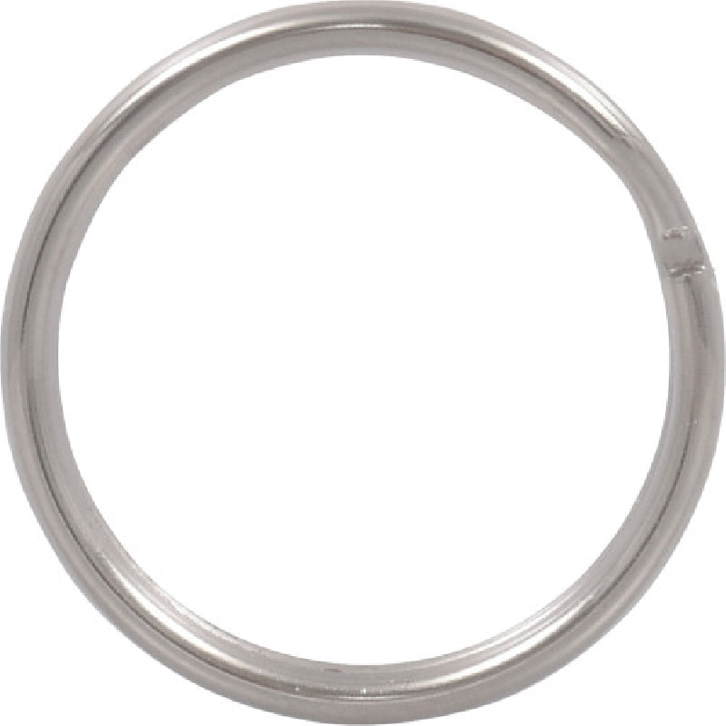 HILLMAN 703510 Key Ring, Split Ring, 3/4 in Ring, Nickel-Plated
