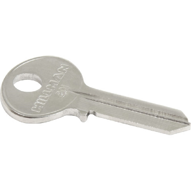HILLMAN 84856 Key Blank, Brass, Nickel-Plated, For: Bommer BO-1 Locks