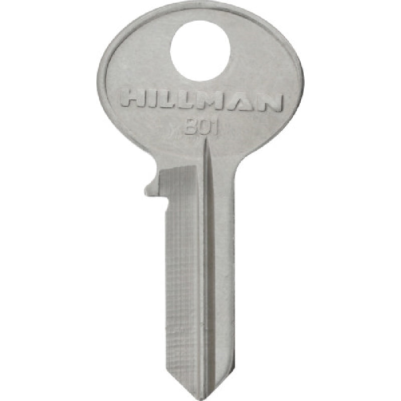 HILLMAN 84856 Key Blank, Brass, Nickel-Plated, For: Bommer BO-1 Locks