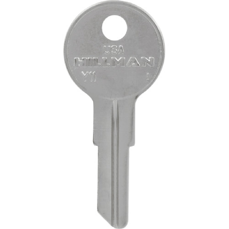 HILLMAN 85474 Key Blank, Brass, Nickel-Plated, For: Yale Y-11 PadLocks