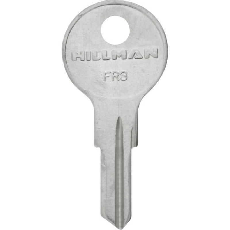 HILLMAN 85728 Home and Office Key Blank, Brass, Nickel-Plated, For: FR-3 Locks