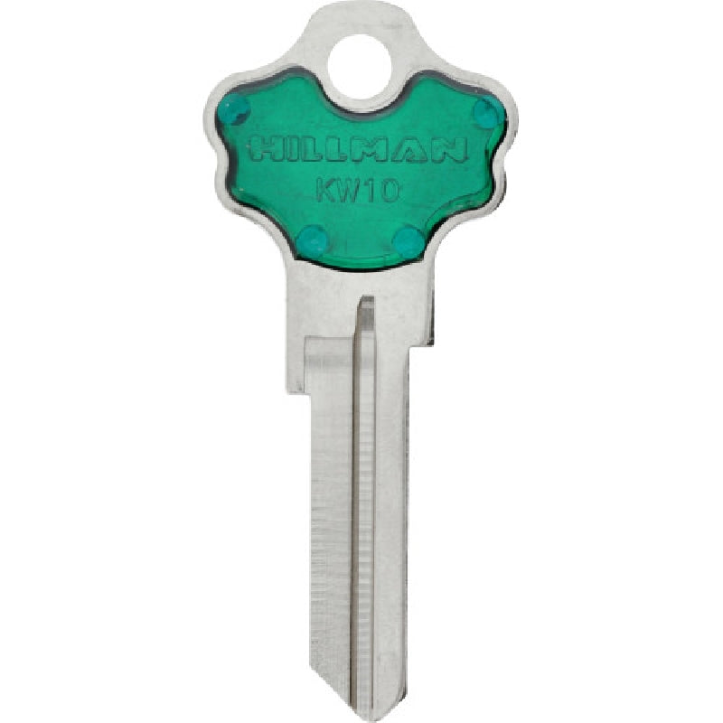 HILLMAN 86232 Key Blank, Brass, Nickel-Plated, For: Kwikset KW-10 Locks